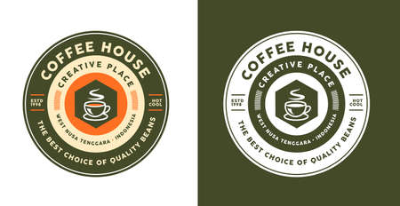 coffee logo templateのイラスト素材