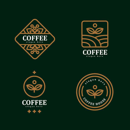 modern coffee logo templateのイラスト素材