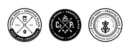 coffee logo templateのイラスト素材