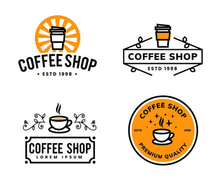 coffee logo designのイラスト素材