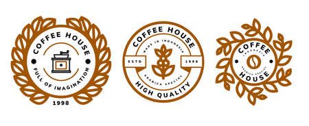 coffee logo templateのイラスト素材