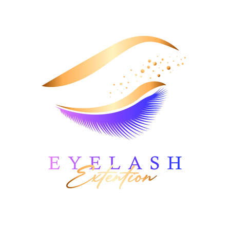 beautiful eyelash logoのイラスト素材