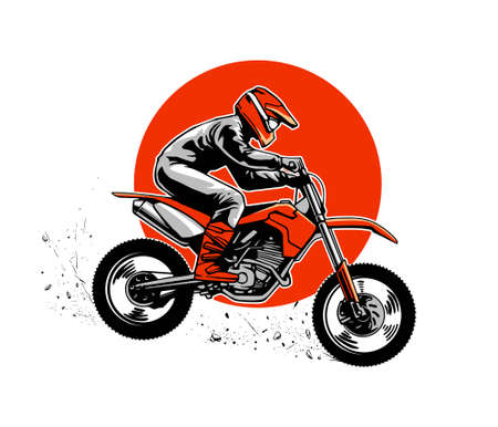 motorcross illustration for t-shirt design and othersのイラスト素材