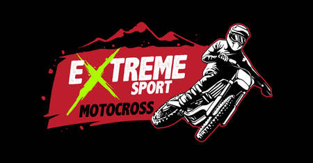motorcross illustration for t-shirt design and othersのイラスト素材