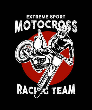 motorcross illustration for t-shirt design and othersのイラスト素材