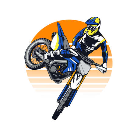 motorcross illustration for t-shirt design and othersのイラスト素材