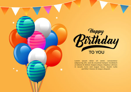 happy birthday celebration card designの写真素材
