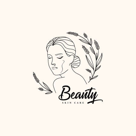 beauty feminine logoのイラスト素材
