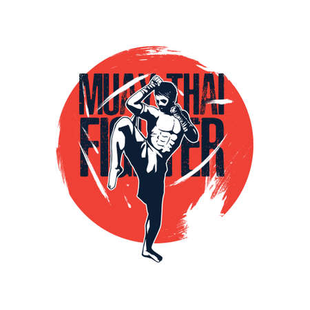muay thai artworkのイラスト素材
