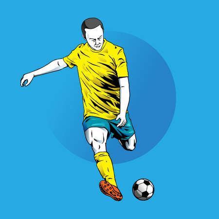 football/ soccer illustrationのイラスト素材