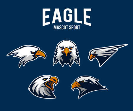 eagle illustration for esport logoのイラスト素材