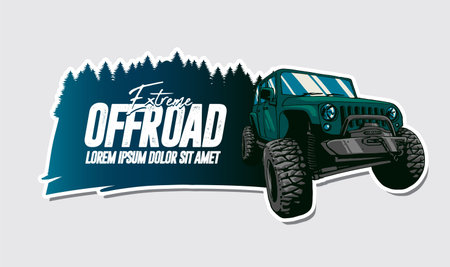 offroad artwork for t-shirt designのイラスト素材