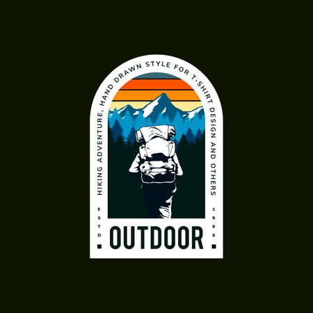 adventure artwork for t-shirt designのイラスト素材