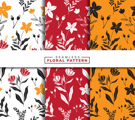 floral seamless pattern background designのイラスト素材