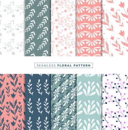 floral seamless pattern background designのイラスト素材