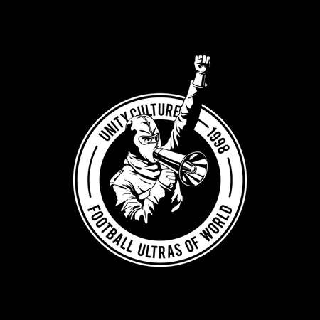 football supporter illustration of ultrasのイラスト素材