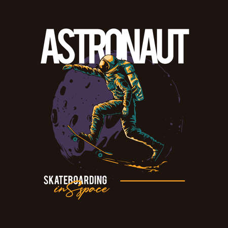 astronaut with japanese street wear style designのイラスト素材