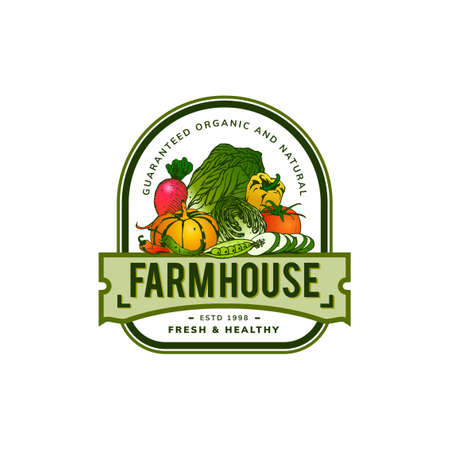 farm logo template designのイラスト素材