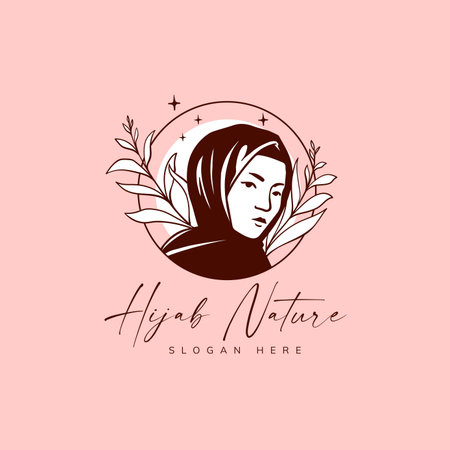 hihab hand drawn logoのイラスト素材