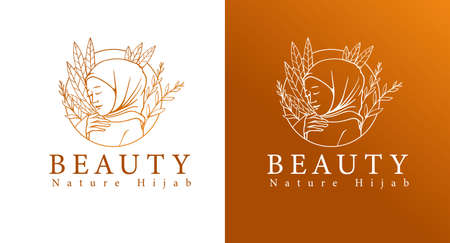 hijab logo designのイラスト素材
