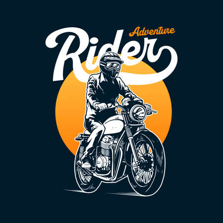 motorcycle artwork for badge designのイラスト素材