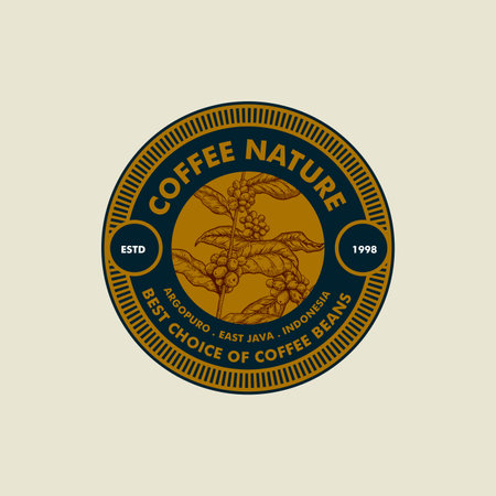 coffee logo designのイラスト素材