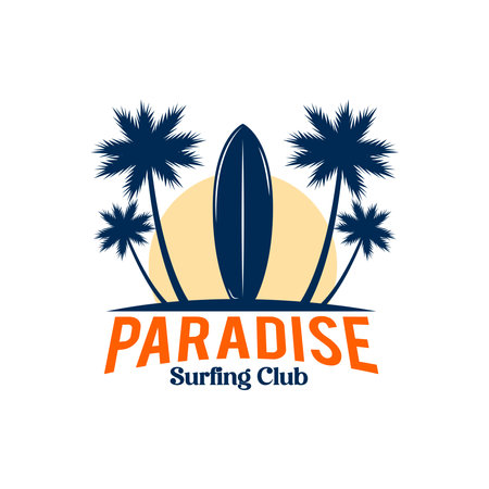 Surf club illustrationのイラスト素材