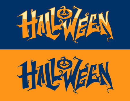 Halloween lettering setのイラスト素材