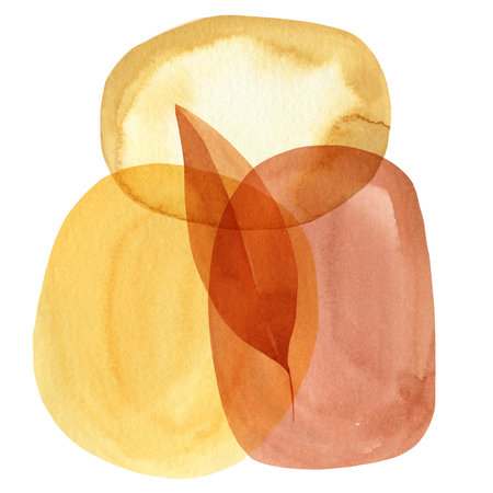 Watercolor Abstract art stains, flora. Decoration brush texture. Modern print set, poster and card.の写真素材