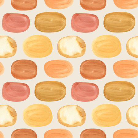 Artistic seamless background with abstract circles. Modern design for cover, fabric, decor illustration watercolorの写真素材