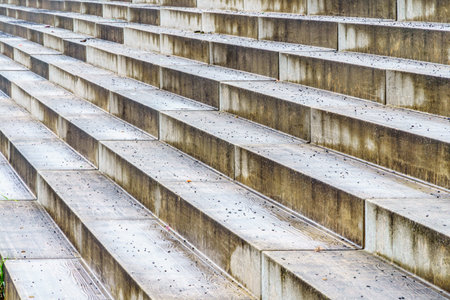 Concrete staircase cold and gray