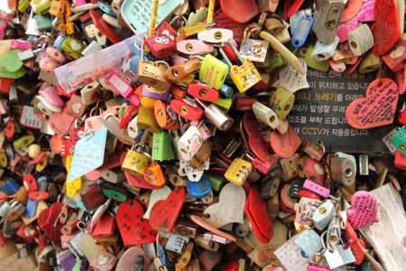 Love Locks at Seoul Tower for couples who wish to show their eternal love