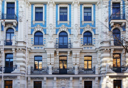 Art Nouveau architecture in Riga, Latviaのeditorial素材