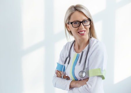 Portrait of young woman doctor