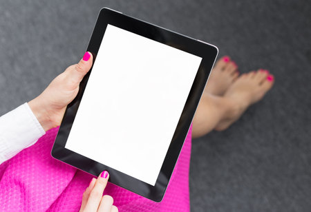 Tablet computer with blank white screen