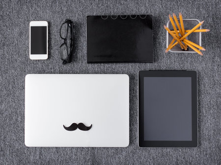 Different tech gadgets and items from above