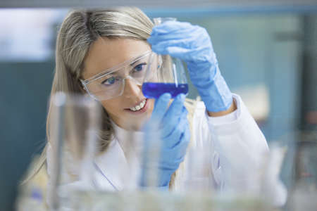 Young scientist working in laboratoryの写真素材