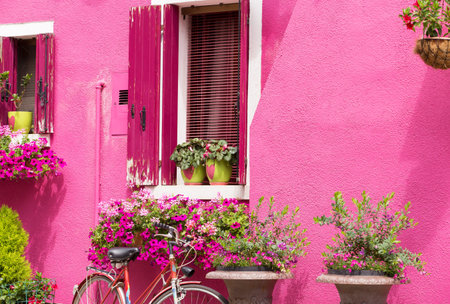 Romantic house facadeの写真素材