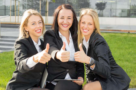 Three succesfull business womenの写真素材