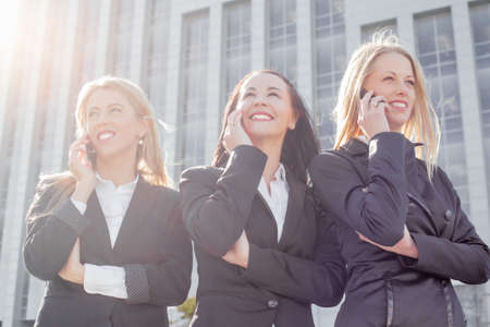 Women using mobile deviceの写真素材