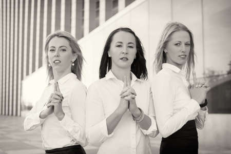 Serious corporate business womanの写真素材