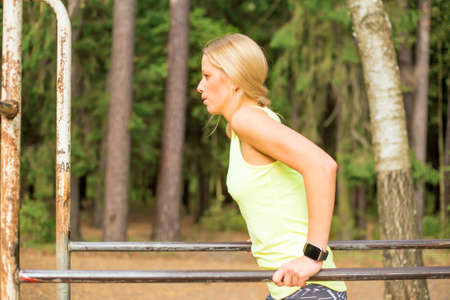Woman working outの写真素材