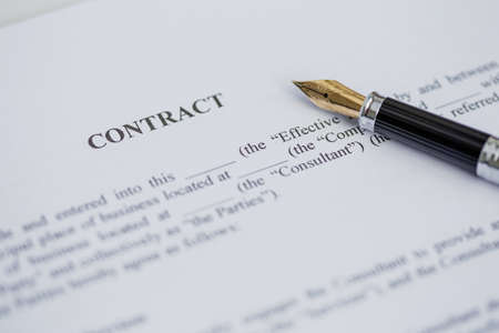 Contract and penの写真素材