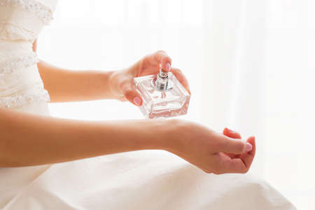 Bride using perfumeの写真素材