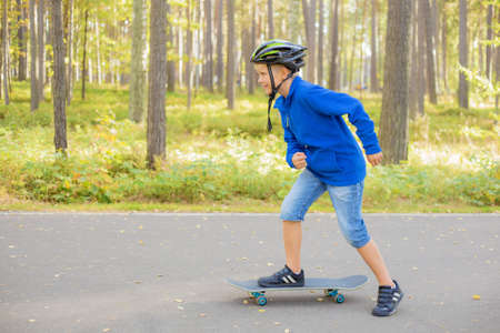 Boy  on skateboard skatingの写真素材