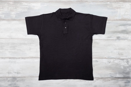 Black polo shirt