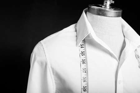 Shirt on maneken with white measurement tapeの写真素材