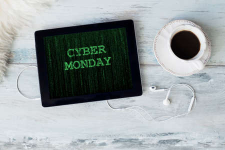 Cyber Monday on tablet computerの写真素材