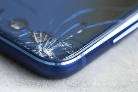 Shadered smartphone cameraの写真素材