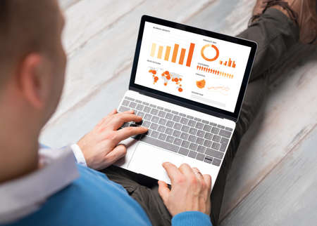 Businessman using laptopの写真素材